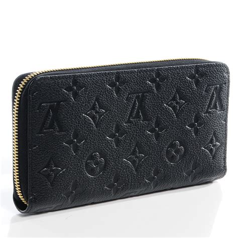 black embossed Louis Vuitton wallet